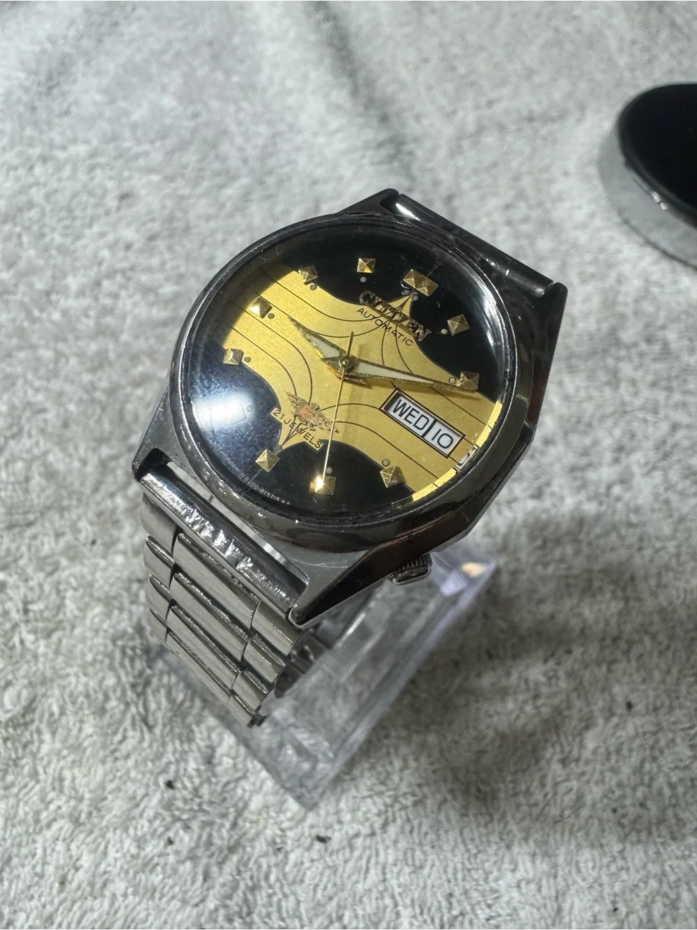 Citizen Two-Tone Black and Gold Automatic Wristwatch